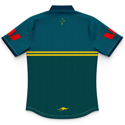 Australia Kangaroos 2026 Rugby League World Cup Kids Pro Training Polo Shirt
