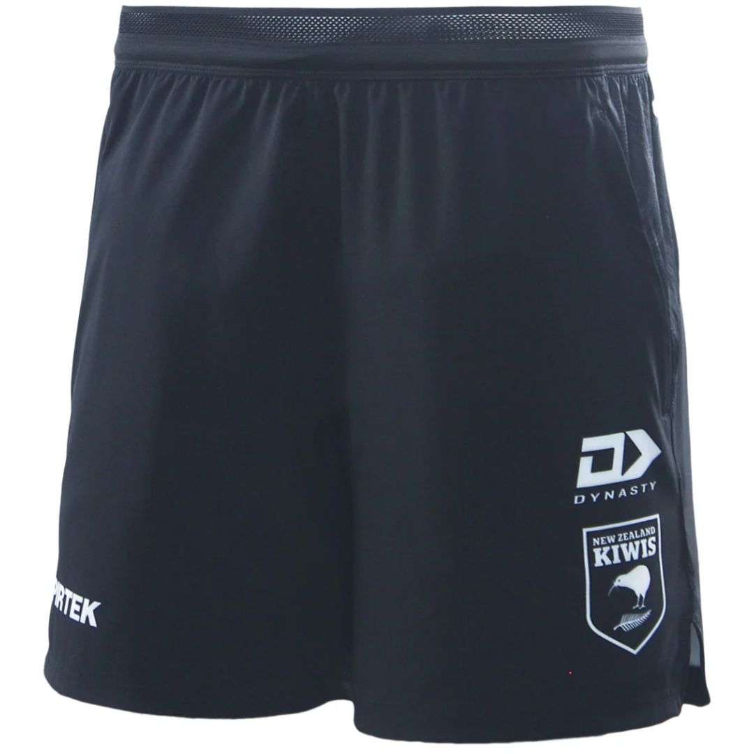 New Zealand Kiwis 2026 Rugby League World Cup Black Gym Shorts