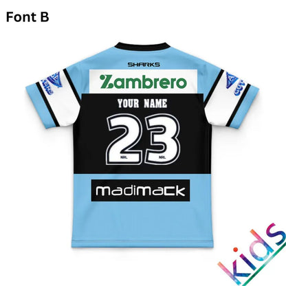 Cronulla Sutherland Sharks 2026 Kids Home Jersey