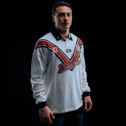 New Zealand Warriors 2026 Long Sleeve 03 Fauxback Jersey