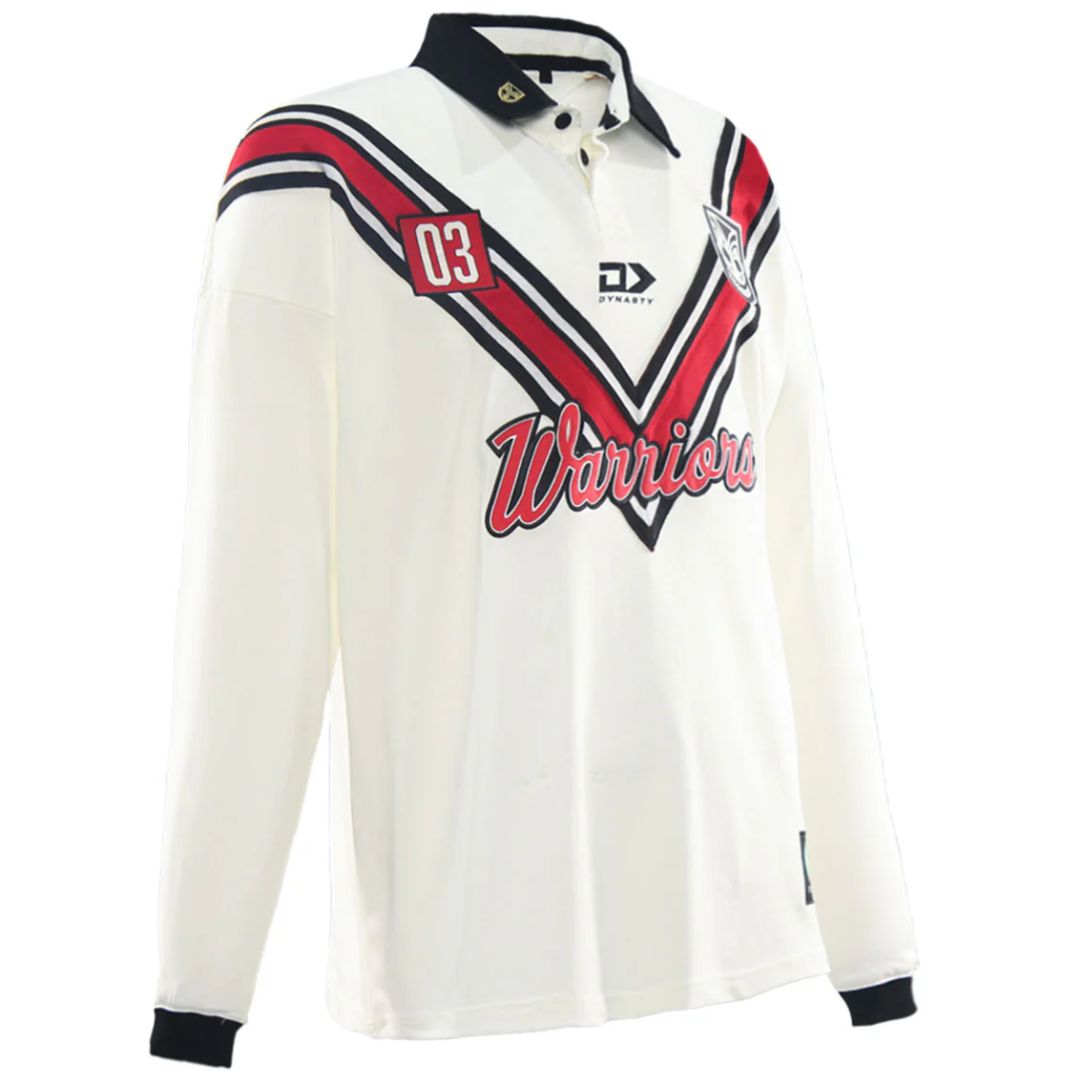 New Zealand Warriors 2026 Long Sleeve 03 Fauxback Jersey