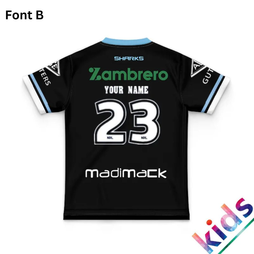 Cronulla Sutherland Sharks 2024 Kids Away Jersey