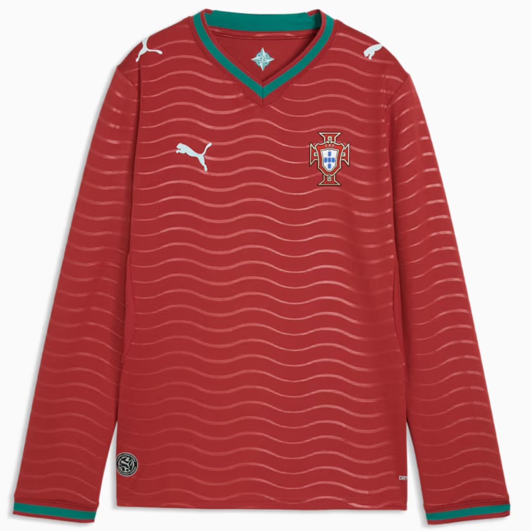 Portugal 2026 Soccer World Cup of Football Kids Long Sleeve Home Jersey Shirt