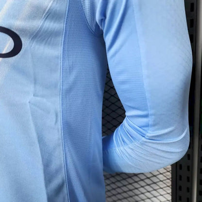 Manchester City 2025/26 Player's Edition Long Sleeve Home Jersey Shirt