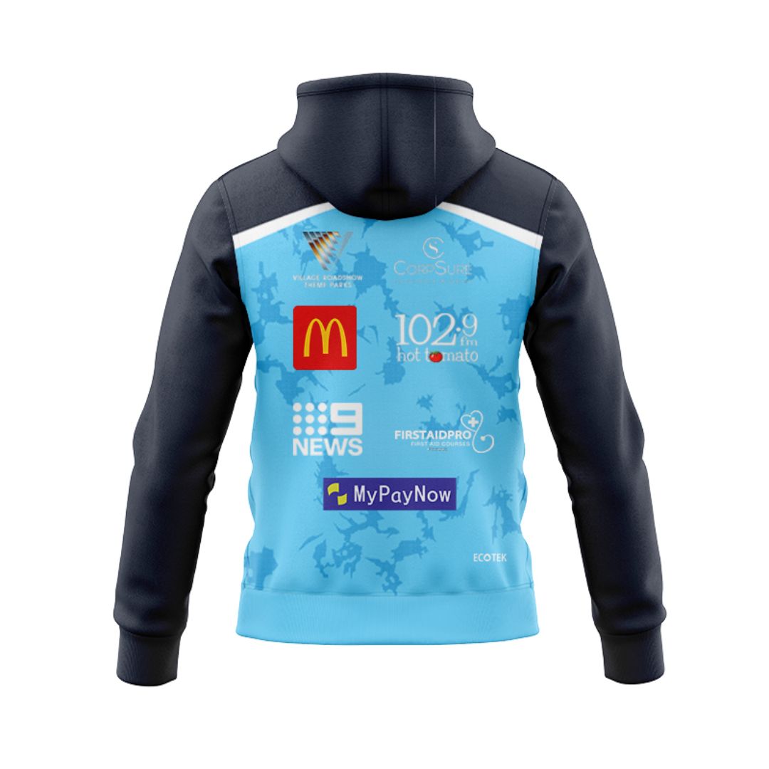Gold Coast Titans 2025 Cyan Blue Training Hoodie