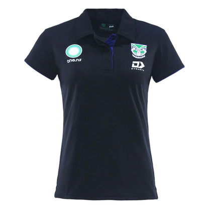 New Zealand Warriors 2025 Women's Black Media Polo Shirt