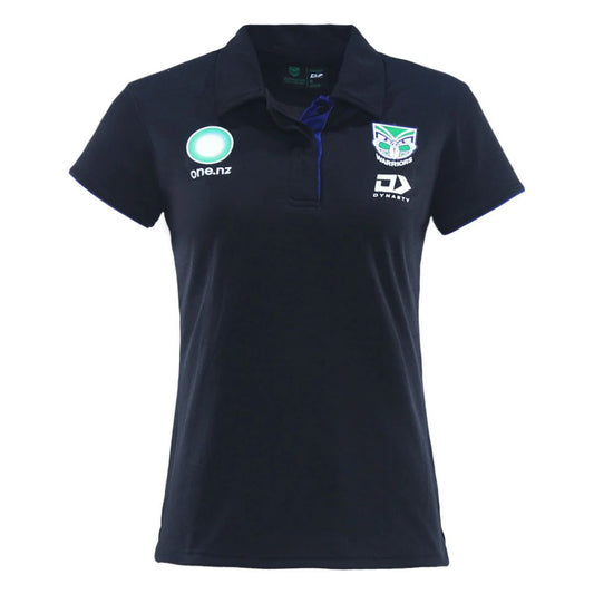 New Zealand Warriors 2025 Women's Black Media Polo Shirt