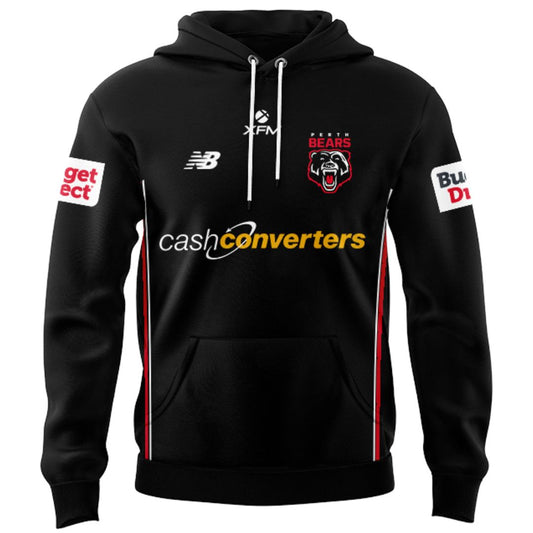 Perth Bears 2027 Black Training Hoodie with Zipper