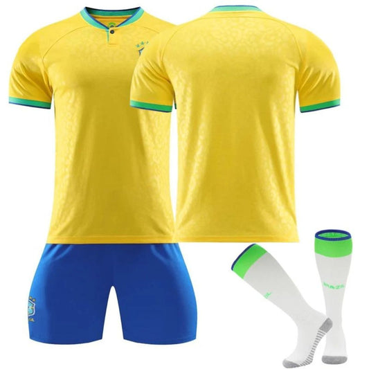 Brazil 2022 World Cup Home Kit - Includes Shirt Shorts & Socks