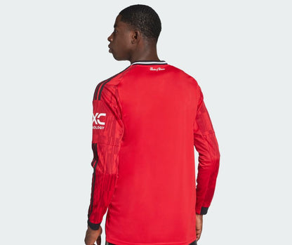 Manchester United 2025/26 Long Sleeve Player's Edition Home Jersey Shirt