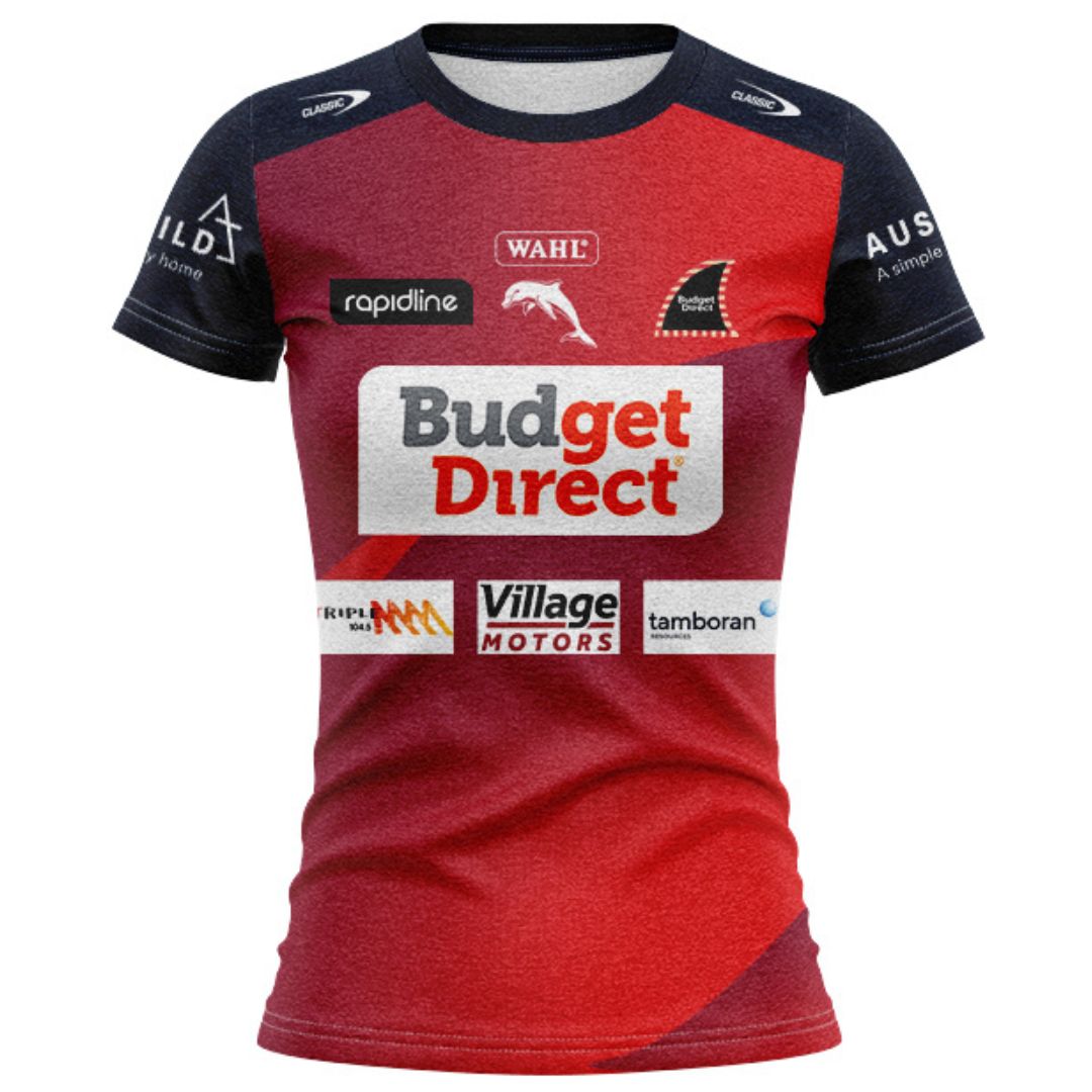 Redcliffe Dolphins 2026 Women's Red Training Shirt