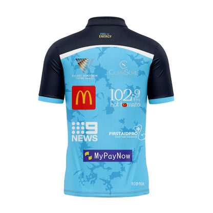 Gold Coast Titans 2025 Cyan Blue Training Polo Shirt