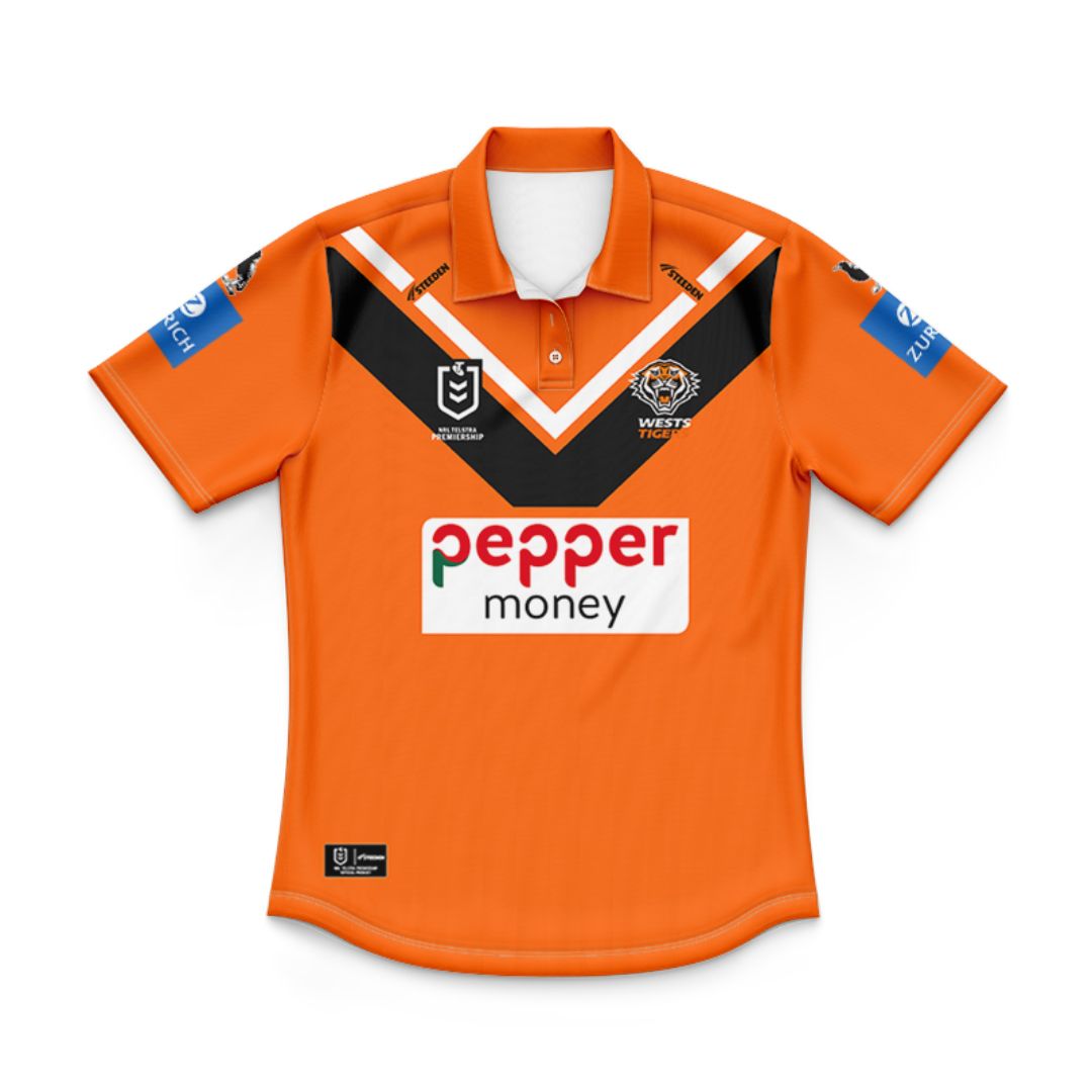 Wests Tigers 2025 Kids Away Polo Shirt and Shorts Kit
