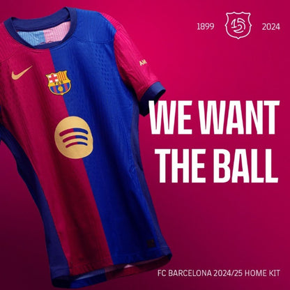 Barcelona 2024/25 125th Anniversary Home Jersey Shirt - (Add Your Own Name & Number)