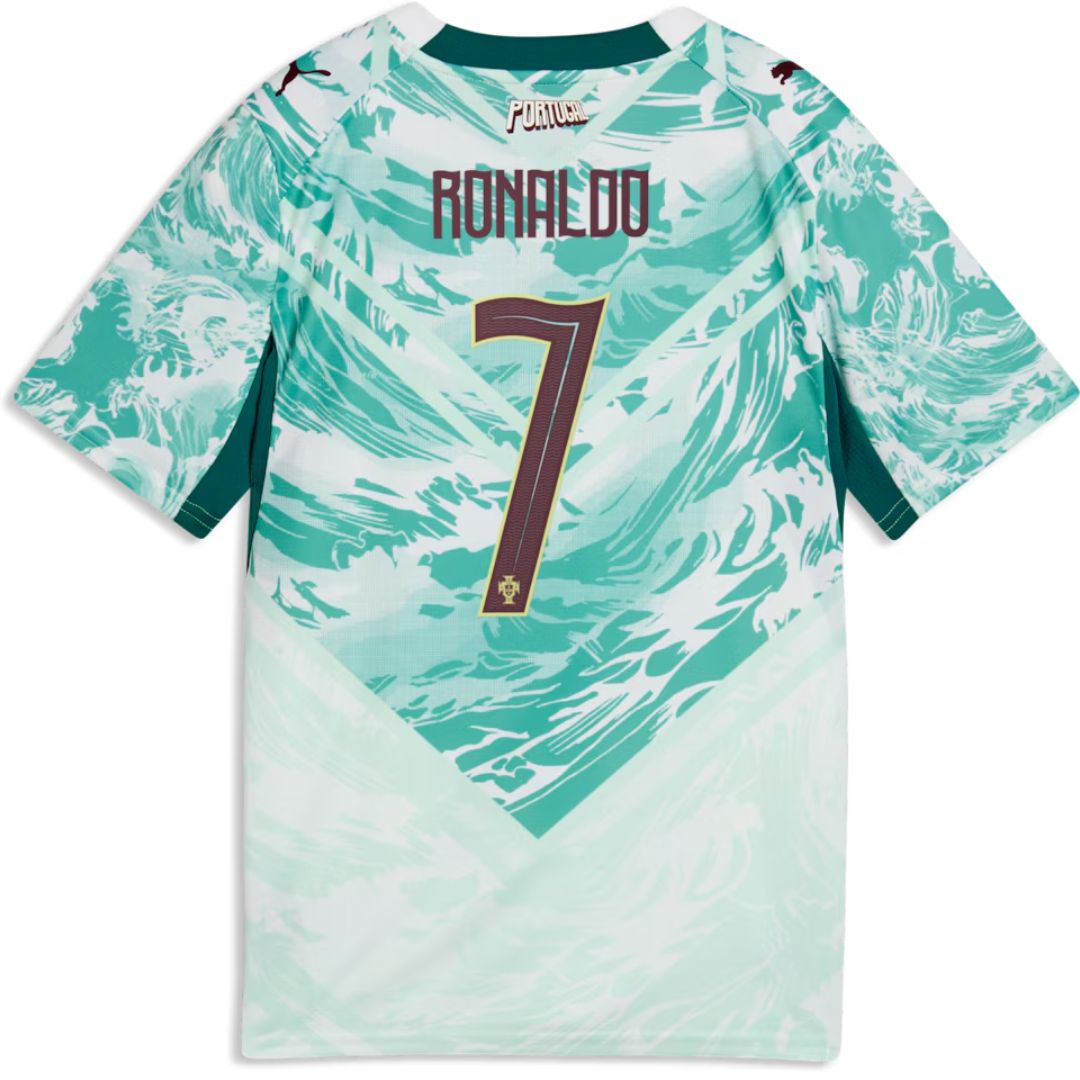 Portugal 2026 Cristiano Ronaldo Soccer World Cup of Football Kids Away Jersey Shirt
