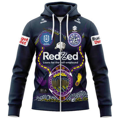 Melbourne Storm 2026 Indigenous Hoodie with Zipper