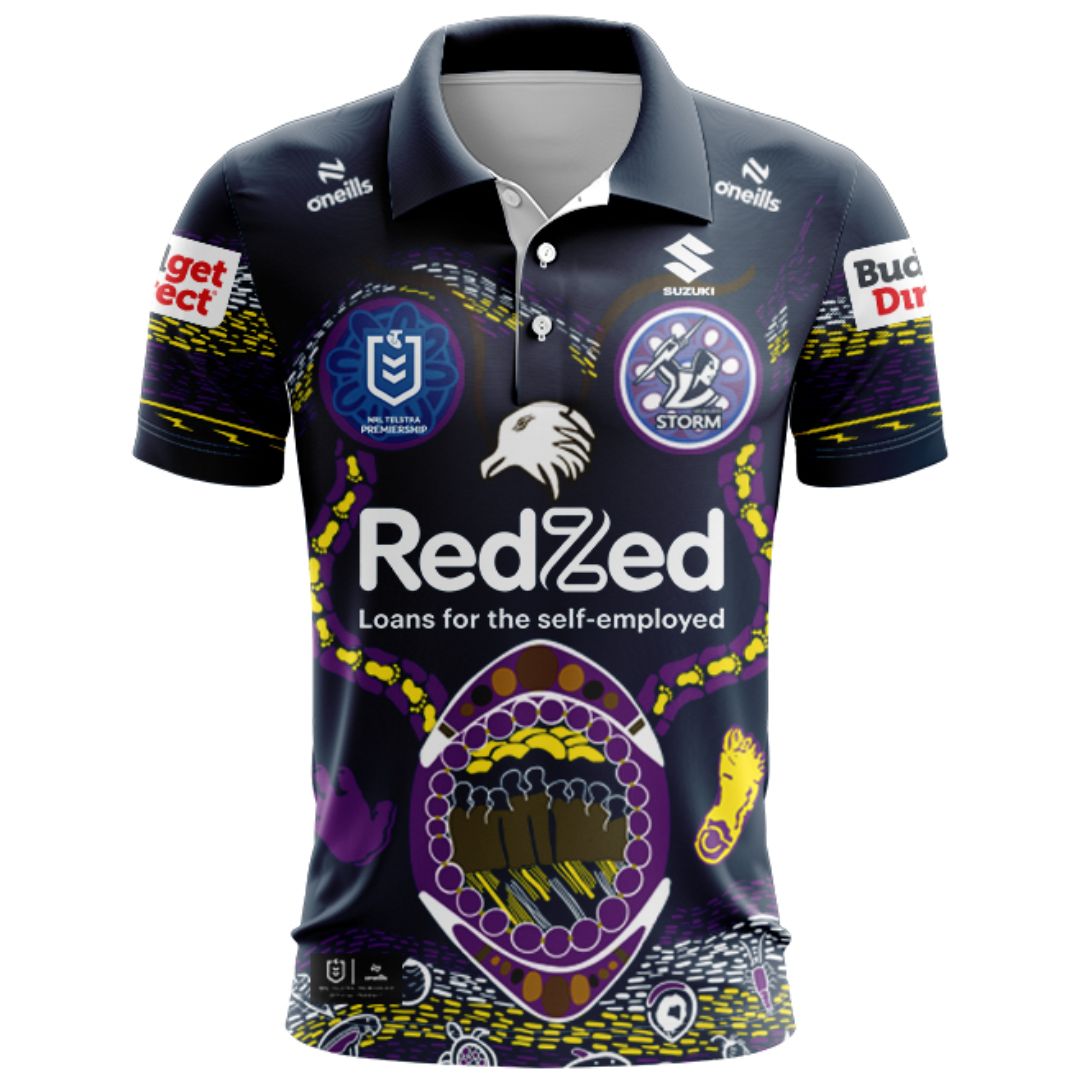 Melbourne Storm 2026 Indigenous Polo Shirt