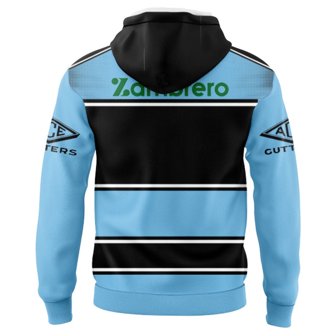 Cronulla Sutherland Sharks 2025 Warm Up Hoodie with Zipper