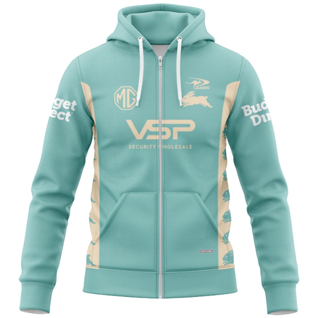 South Sydney Rabbitohs 2026 Warm Up Hoodie with Zipper