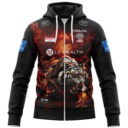 Wests Tigers 2026 Captains Run Hoodie with Zipper
