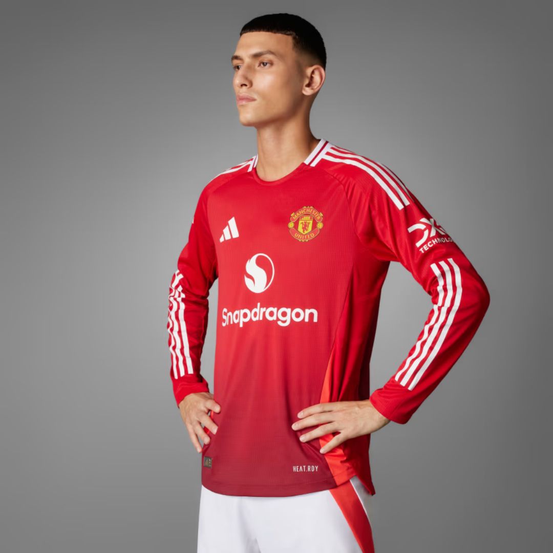 Manchester United 2024/25 Long Sleeve Home Jersey Shirt (Add Your Own Name & Number)