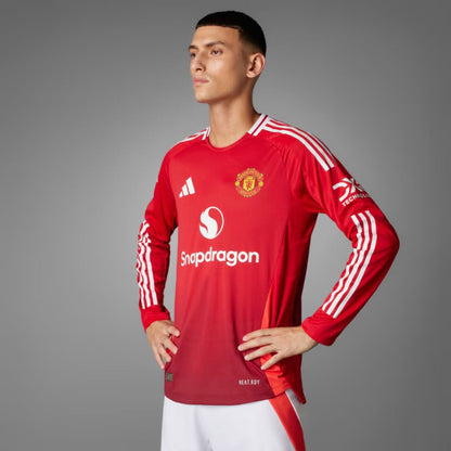 Manchester United 2024/25 Long Sleeve Home Jersey Shirt (Add Your Own Name & Number)