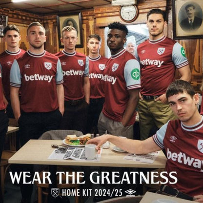West Ham United 2024/25 Home Jersey Shirt (Add Your Own Name & Number)
