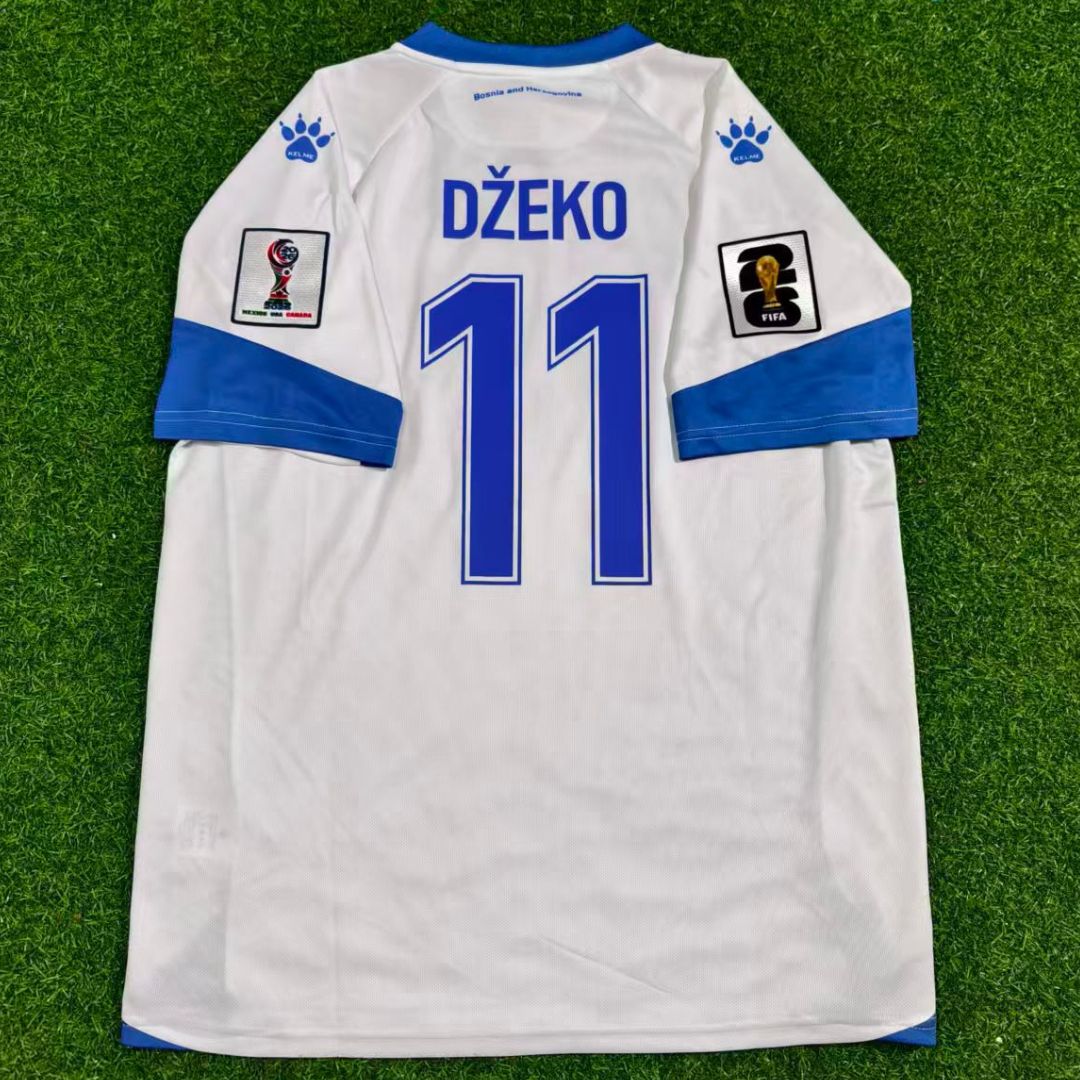Bosnia and Herzegovina Džeko #11 Football Away Jersey Shirt