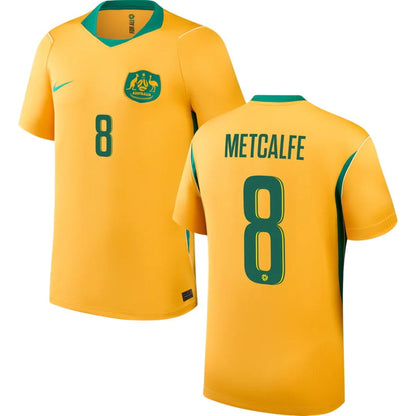 Australian Socceroos 2026 World Cup Metcalfe #8 Home Jersey