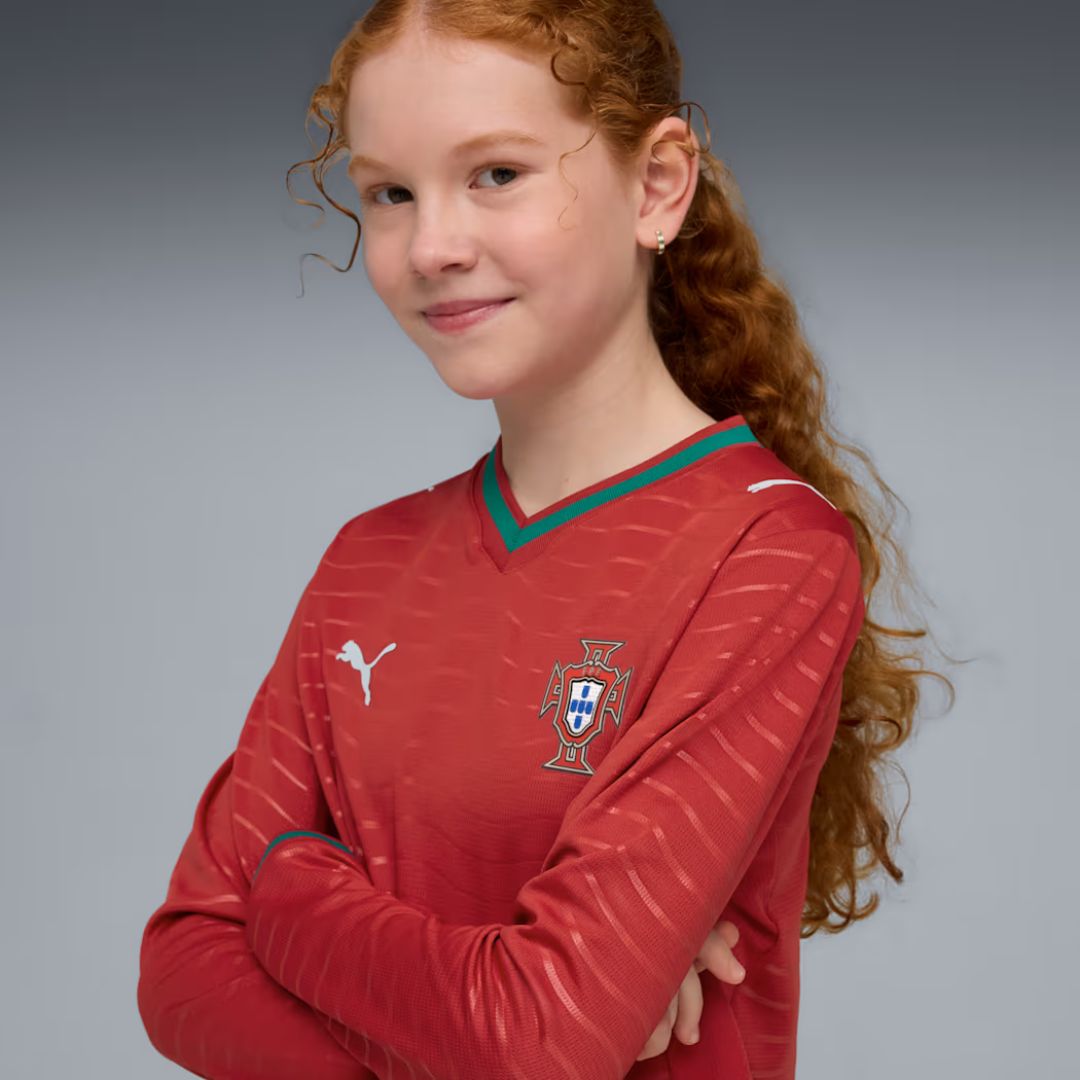 Portugal 2026 Soccer World Cup of Football Kids Long Sleeve Home Jersey Shirt