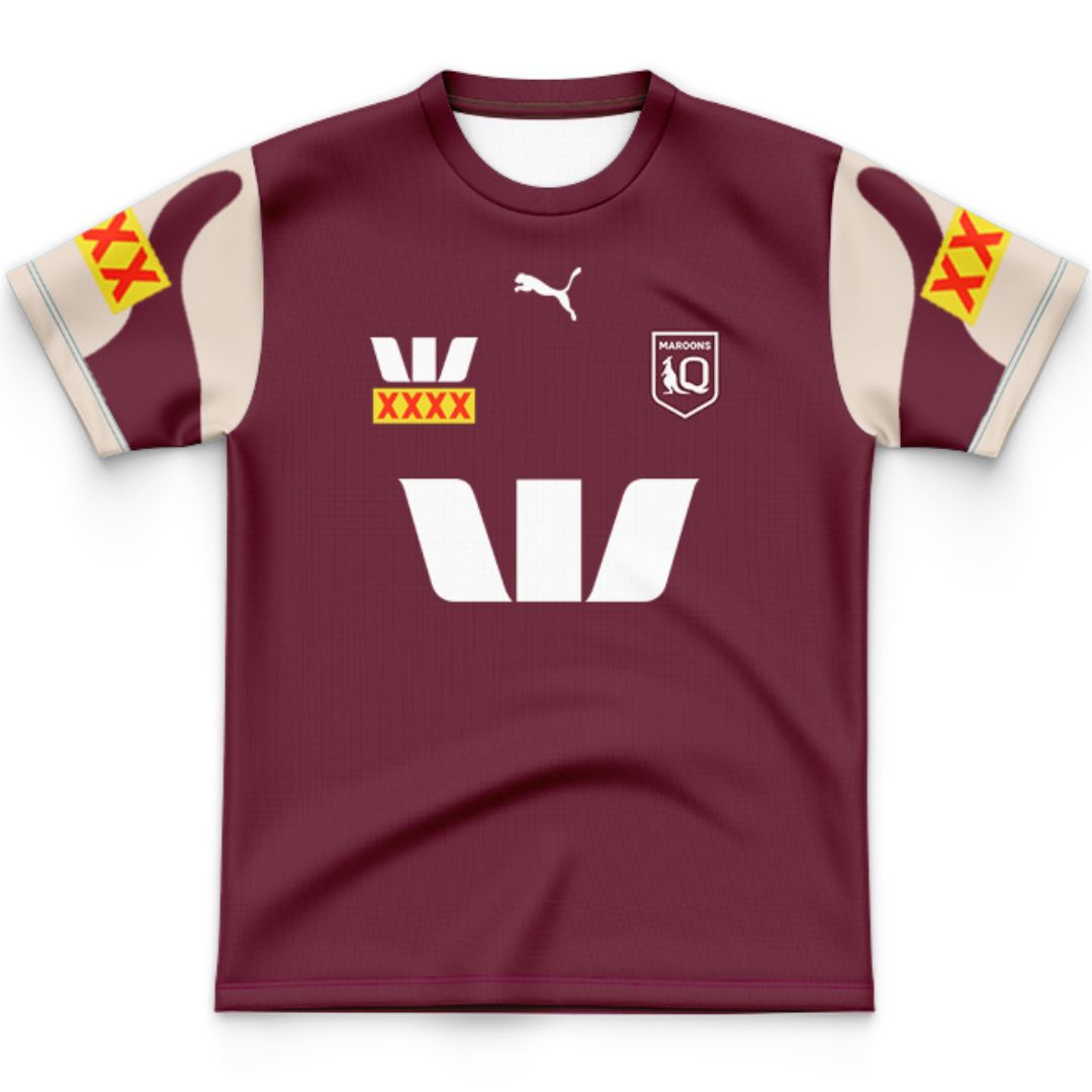 Queensland Maroons 2026 State Of Origin Kids Training Jersey
