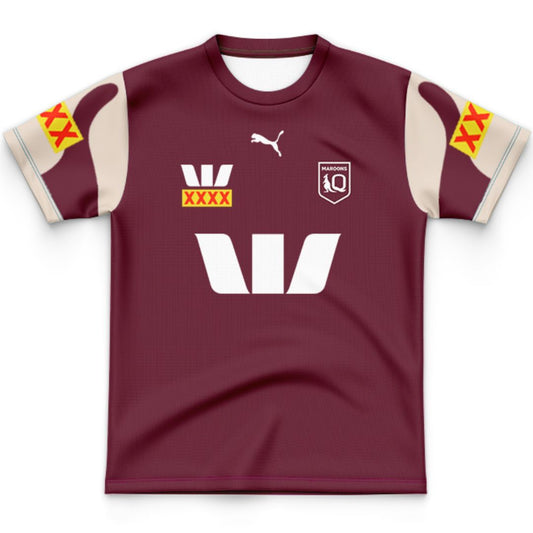 Queensland Maroons 2026 State Of Origin Kids Training Jersey