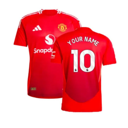 Manchester United 2024/25 Home Jersey Shirt (Add Your Own Name & Number)