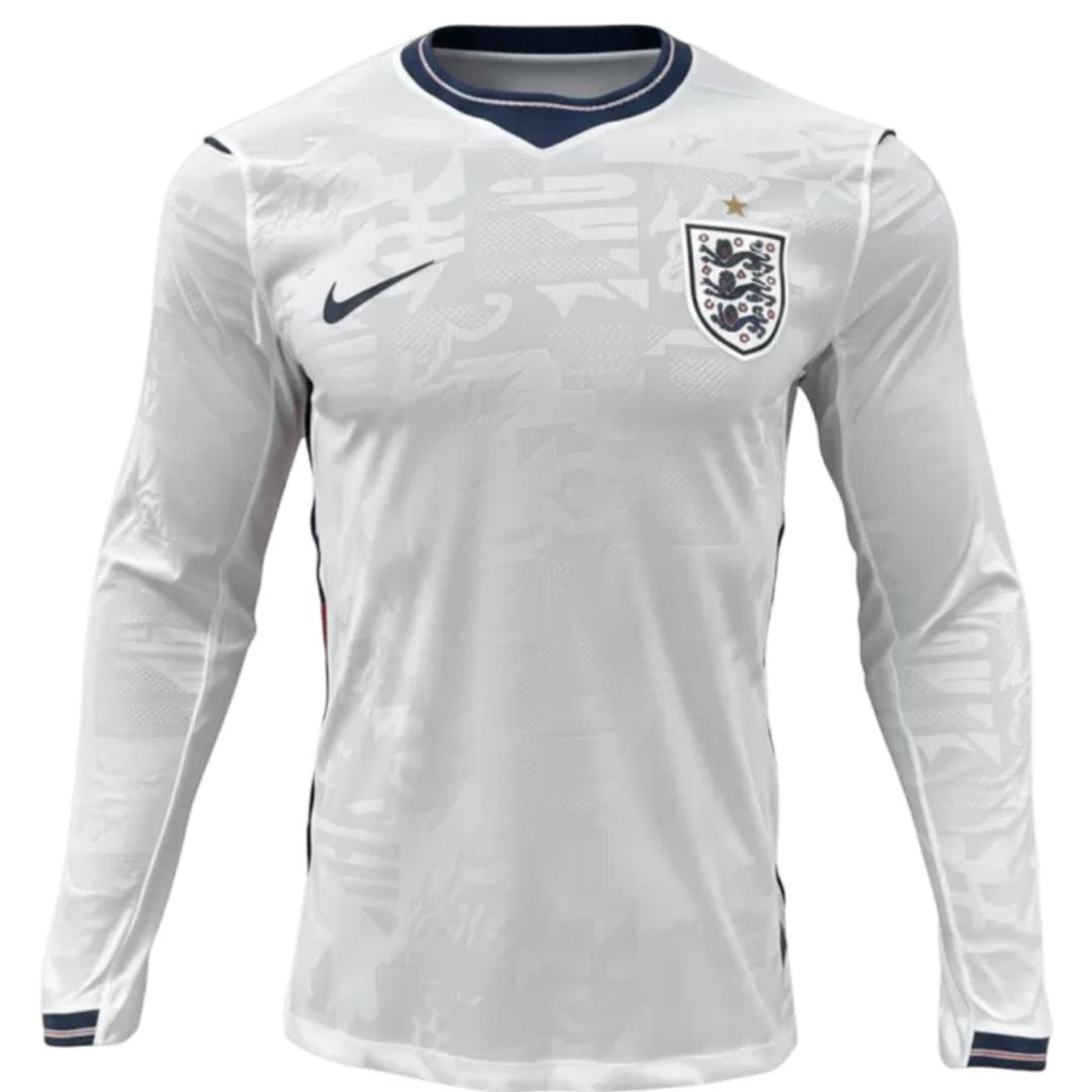 England Soccer 2026 World Cup Long Sleeve Home Jersey Shirt Kit