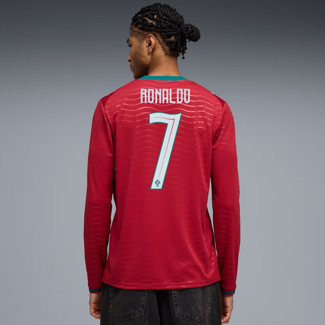 Portugal 2026 Cristiano Ronaldo Soccer World Cup of Football Players Edition Long Sleeve Home Jersey Shirt