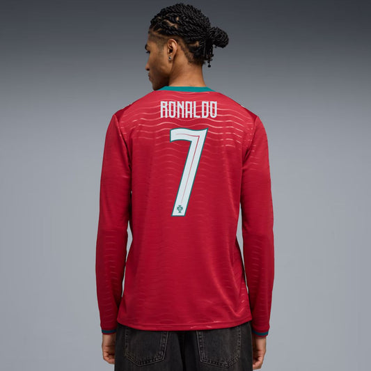Portugal 2026 Cristiano Ronaldo Soccer World Cup of Football Players Edition Long Sleeve Home Jersey Shirt