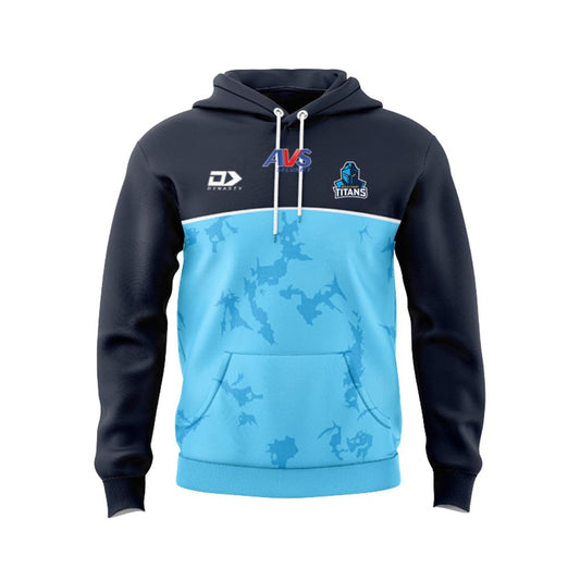 Gold Coast Titans 2025 Junior Cyan Blue Training Hoodie