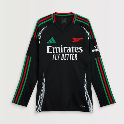 Arsenal Gunners 2024/25 Ødegaard #8 Long Sleeve Away Jersey Shirt