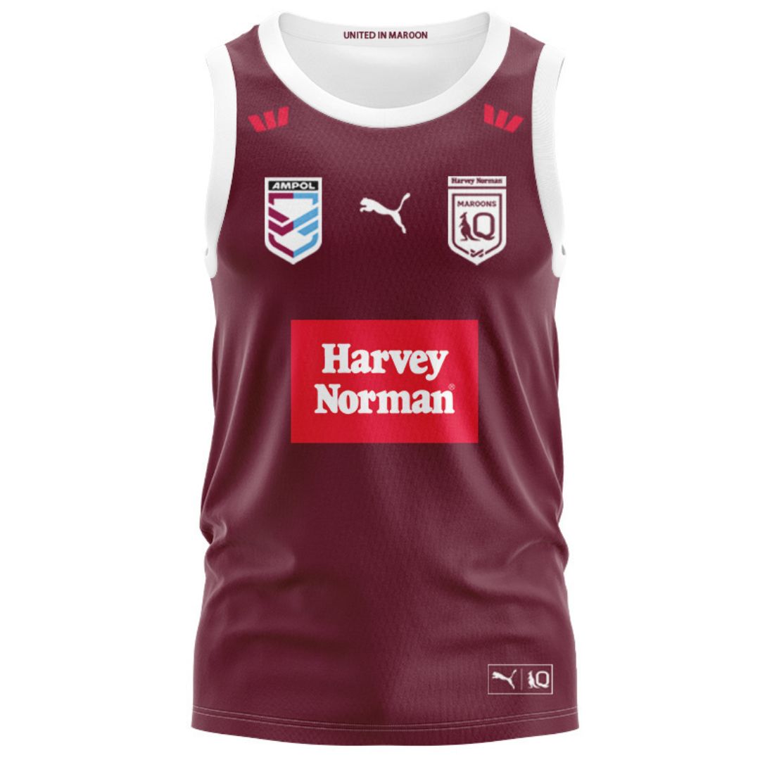 Queensland Maroons 2026 State Of Origin Harvey Norman Singlet