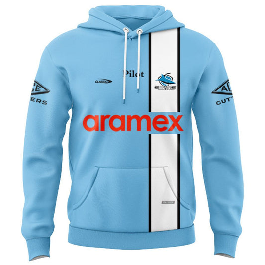 Cronulla Sutherland Sharks 2026 Sky Blue Training Hoodie