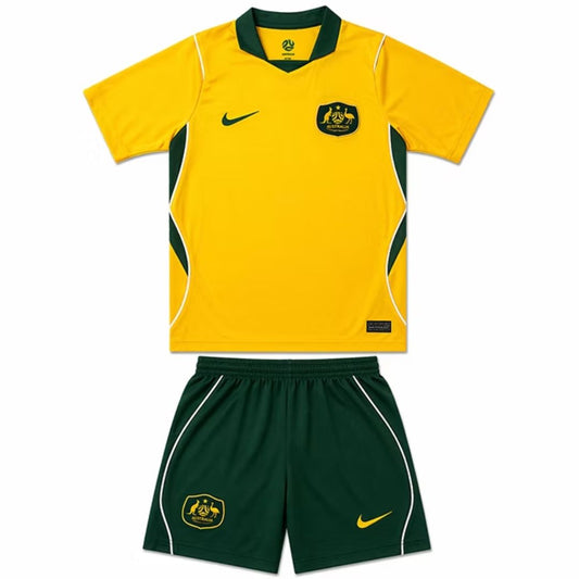 Australian Socceroos 2026 Kids World Cup Home Jersey & Shorts Kit