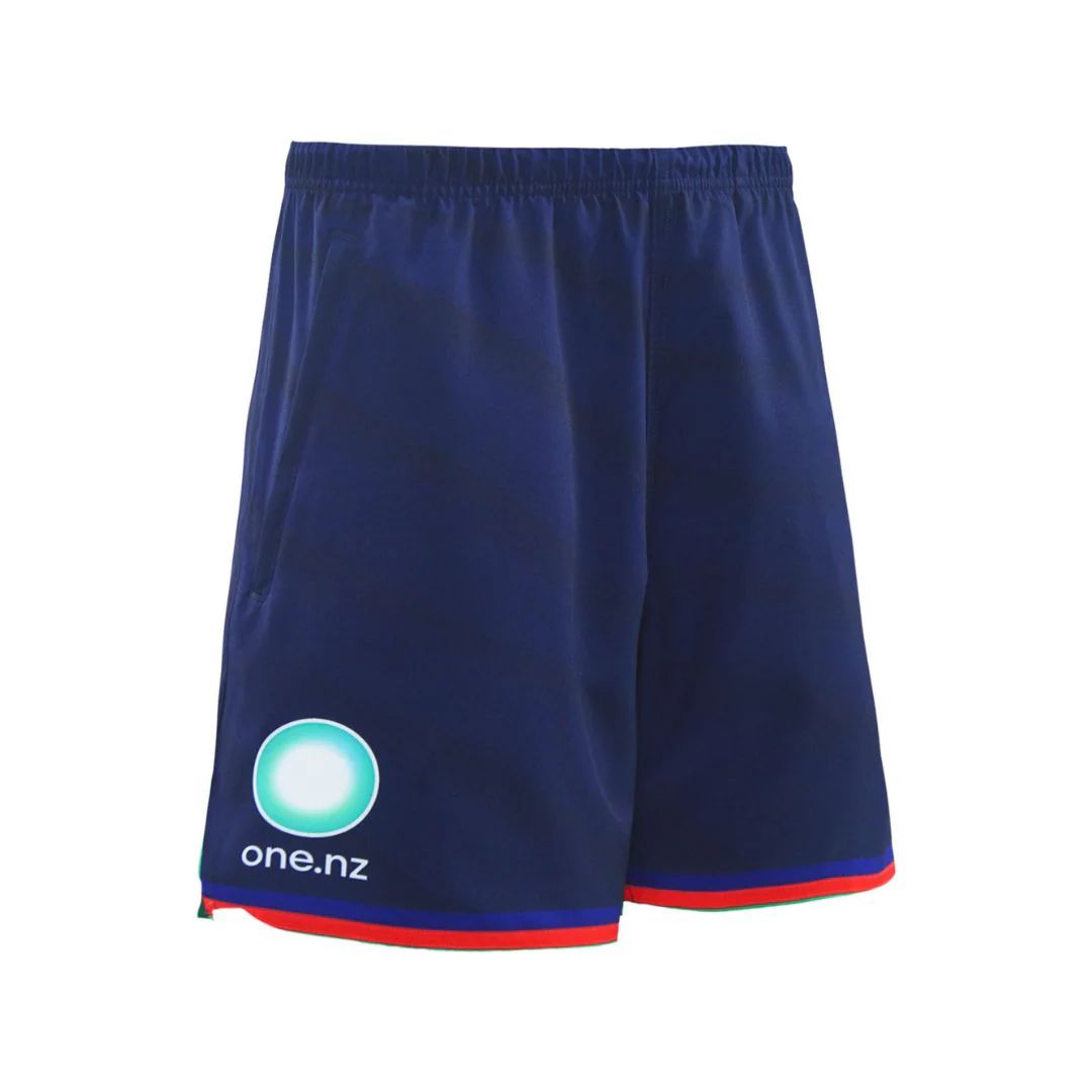 New Zealand Warriors 2025 Navy Blue Long Gym Shorts