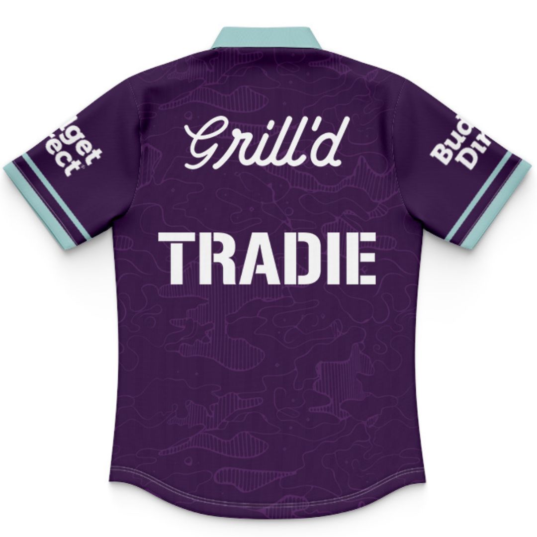Melbourne Storm 2026 Kids Training Purple Polo Shirt