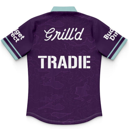 Melbourne Storm 2026 Kids Training Purple Polo Shirt
