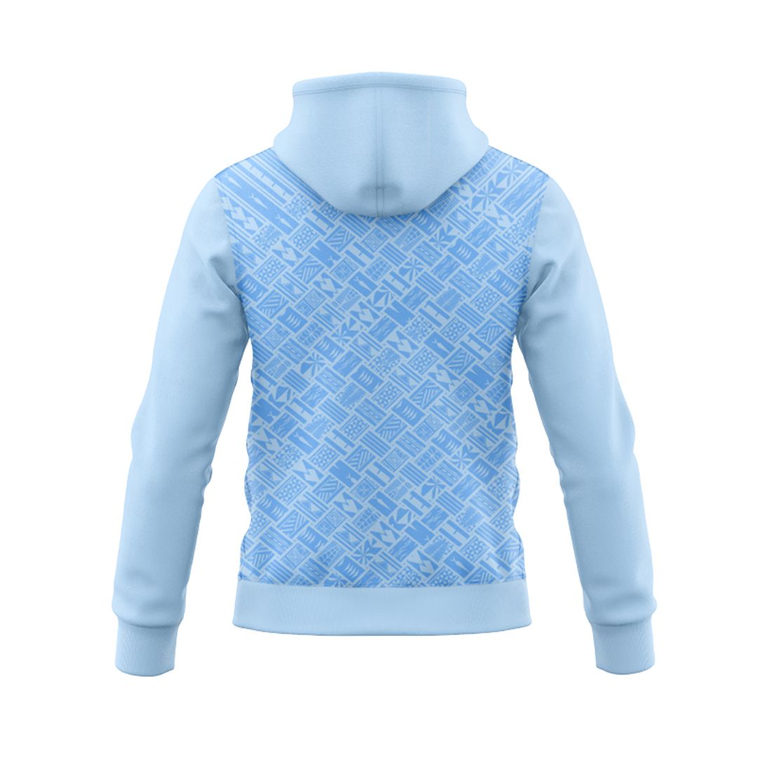New Zealand Warriors 2025 Blue Pasifika Hoodie with Zipper