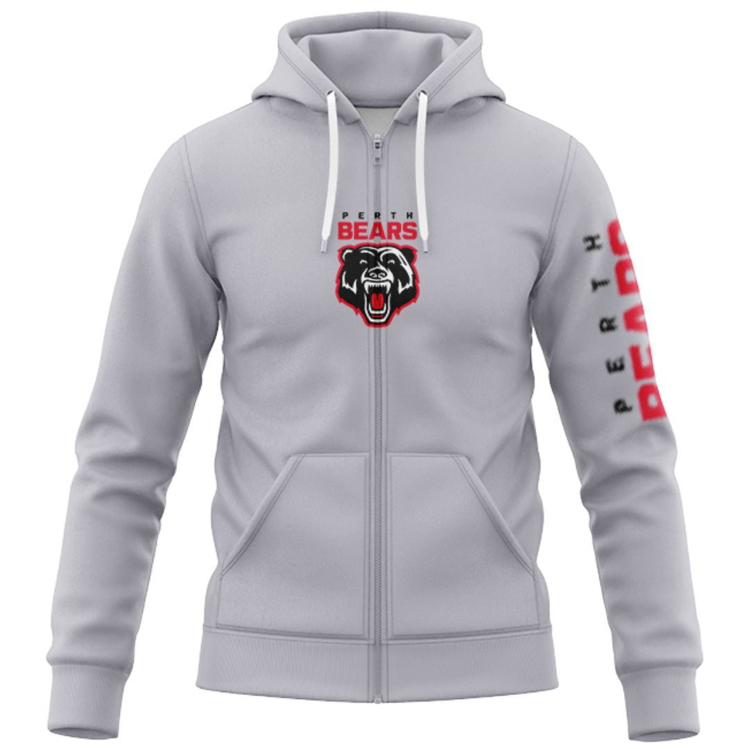 Perth Bears 2027 Grey Supporters' Hoodie with Zipper