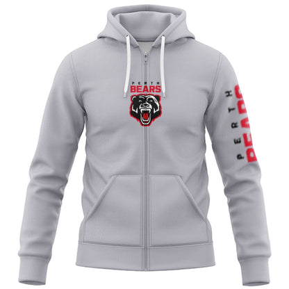 Perth Bears 2027 Grey Supporters' Hoodie with Zipper