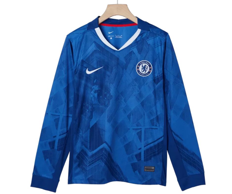 Chelsea 2025/26 Long Sleeve Player's Edition Home Jersey Shirt