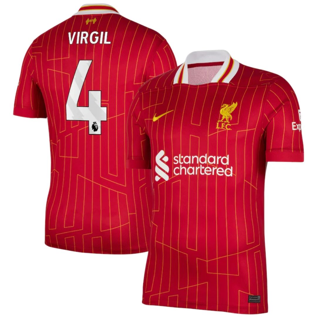 Liverpool 2024/25 Virgil #4 Home Jersey Shirt