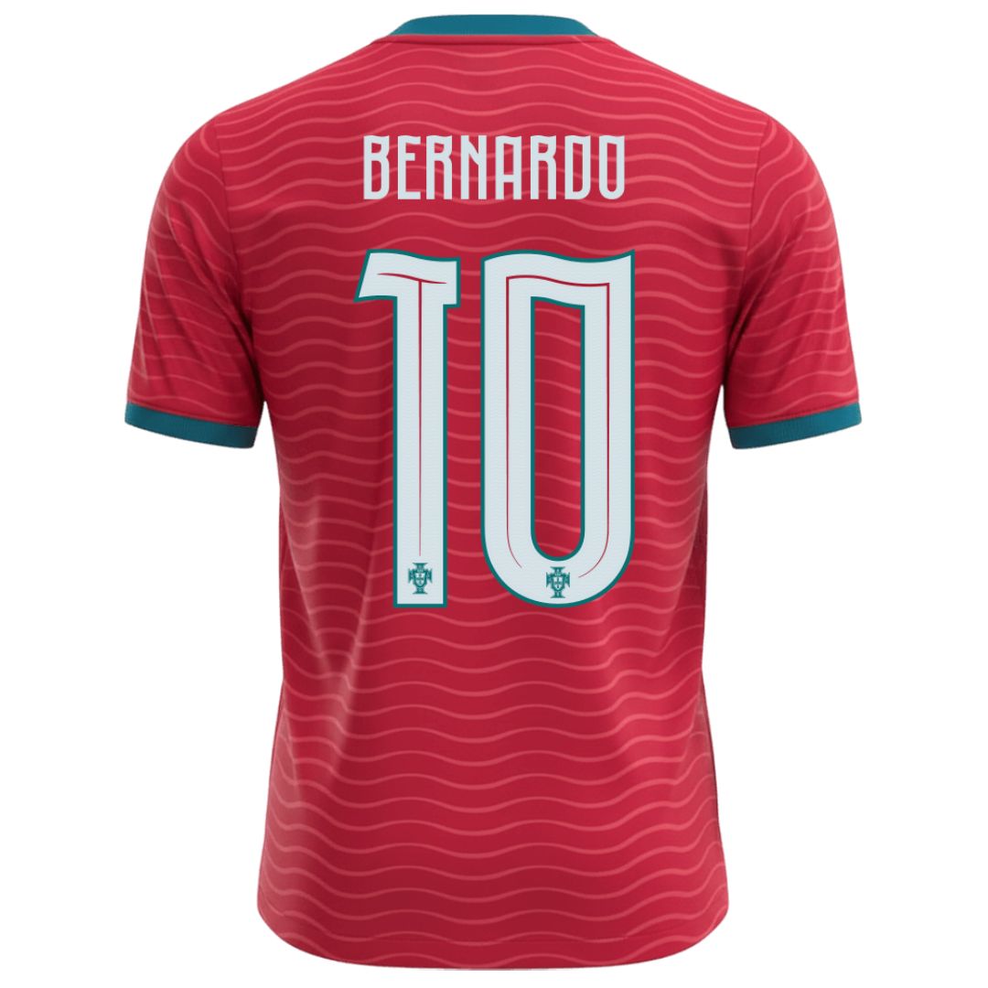 Portugal 2026 Bernardo #10 Soccer World Cup of Football Home Jersey Shirt